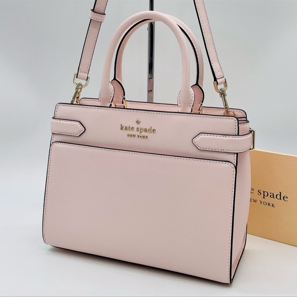Kate Spade Staci Medium Satchel Crossbody Bag Light Pink - Picture 3 of 11